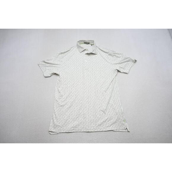 Tasc Golf Polo Wicking Stretch Athletic Shirt Polka Dot Short Sleeve Mens Medium - Picture 5 of 10